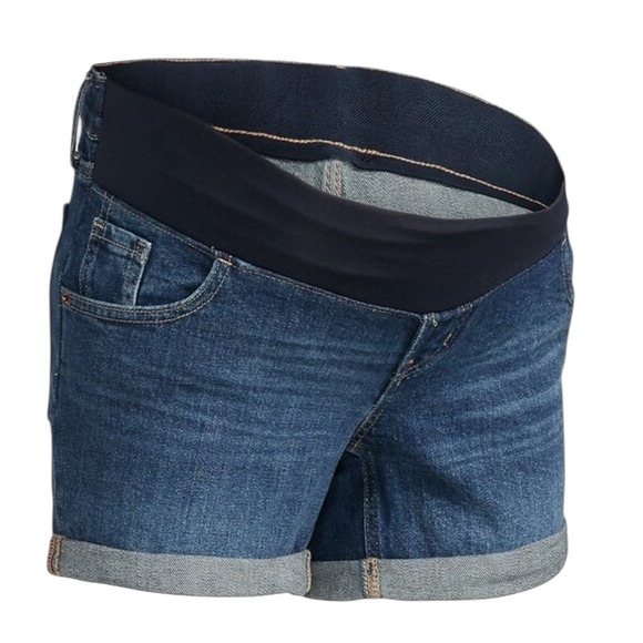 Old Navy Denim - Old Navy Maternity OG‎ Straight Front Low Panel Denim Jean Shorts Size 12
